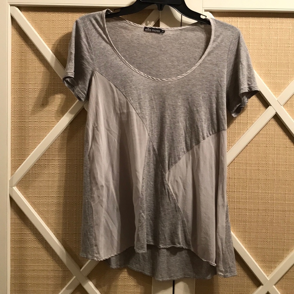 Ella Moss grey flowy t shirt